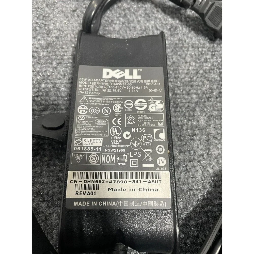 Dell HA65NS1-00 Laptop Charger 65W-AC Adapter